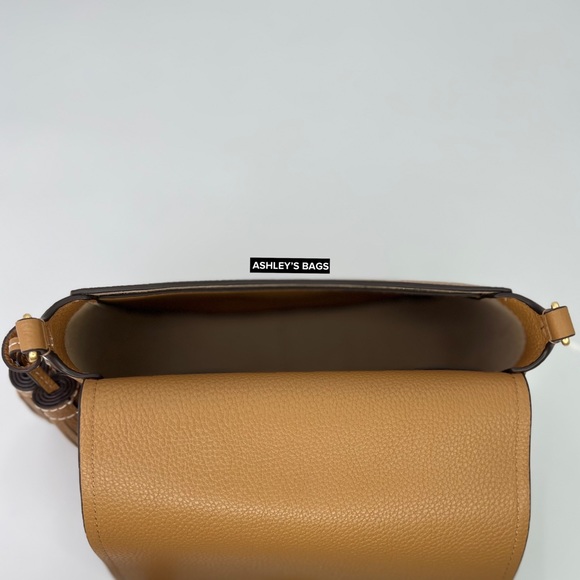 Tory Burch Thea Flap Crossbody In Tiramisu - Picture 8 of 11
